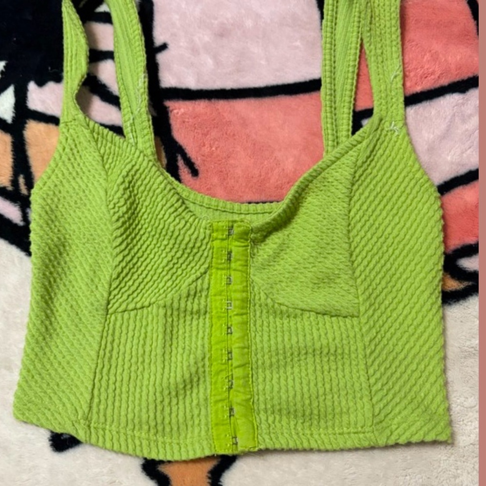 Green Textured Women's Top